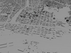 Oakland city california usa 50km Modello 3D