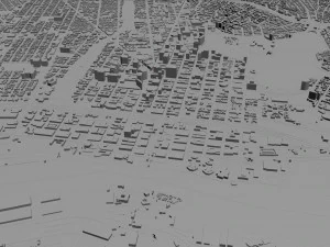 Oakland city california usa 50km 3D Model