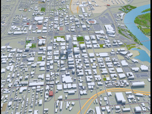 omaha city nebraska usa 75km 3D Модель