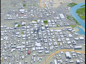 omaha city nebraska usa 75km 3D Model