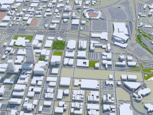 omaha city nebraska usa 75km 3D Модель