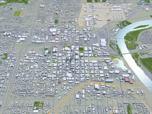 omaha city nebraska usa 75km 3D Модель