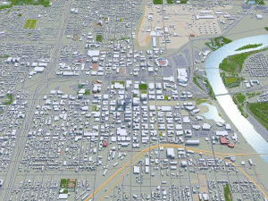 omaha city nebraska usa 75km 3D Model