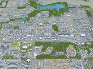omaha city nebraska usa 75km 3D Модель