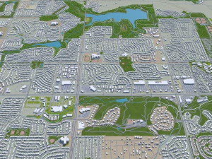omaha city nebraska usa 75km 3D Model