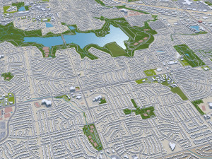 omaha city nebraska usa 75km 3D Модель