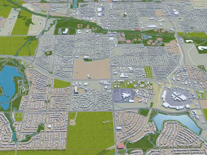 omaha city nebraska usa 75km 3D Model