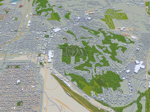 omaha city nebraska usa 75km 3D Model