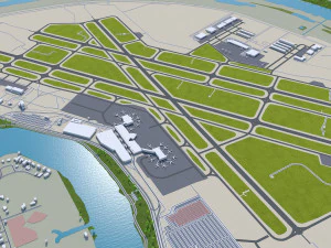 omaha city nebraska usa 75km 3D Model