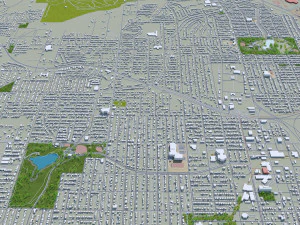 omaha city nebraska usa 75km 3D Model
