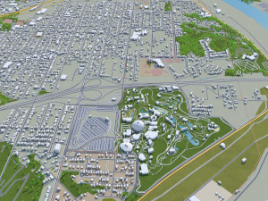 omaha city nebraska usa 75km 3D Модель