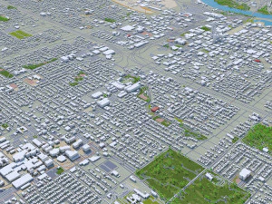 omaha city nebraska usa 75km 3D Model