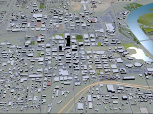 omaha city nebraska usa 75km 3D Model