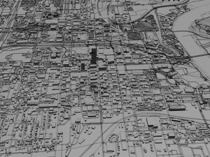 omaha city nebraska usa 75km 3D Model