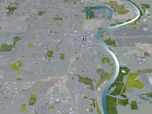 omaha city nebraska usa 75km 3D Модель