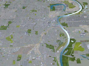 omaha city nebraska usa 75km 3D Model