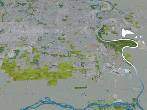 omaha city nebraska usa 75km 3D Model