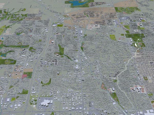 omaha city nebraska usa 75km 3D Model