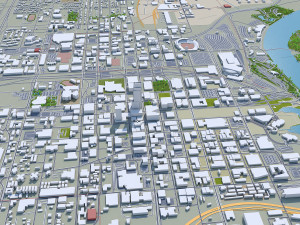 omaha city nebraska usa 75km 3D Модель