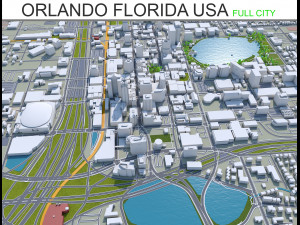 orlando city florida usa 80km 3D Model