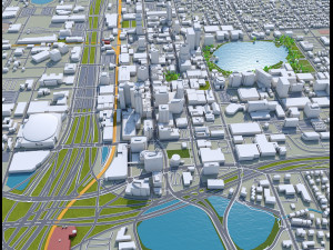 orlando city florida usa 80km 3D Модель