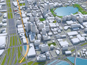 orlando city florida usa 80km 3D Model