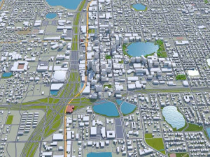 orlando city florida usa 80km 3D Model