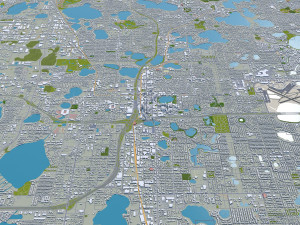orlando city florida usa 80km 3D Модель