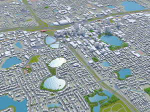 orlando city florida usa 80km 3D Model