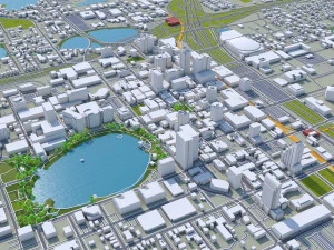 orlando city florida usa 80km 3D Model