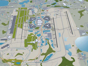 orlando city florida usa 80km 3D Model