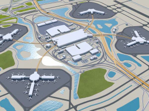orlando city florida usa 80km 3D Model
