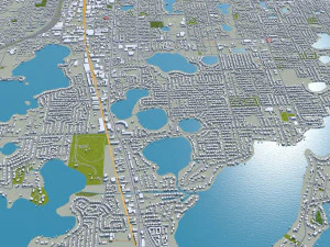 orlando city florida usa 80km 3D Model