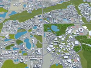orlando city florida usa 80km 3D Model