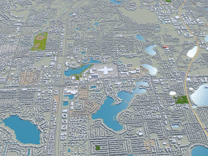 orlando city florida usa 80km 3D Модель