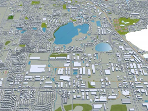 orlando city florida usa 80km 3D Model