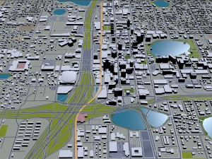 orlando city florida usa 80km 3D Модель