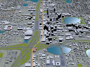 orlando city florida usa 80km 3D Model