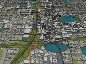 orlando city florida usa 80km 3D Model