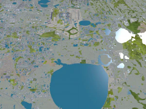 orlando city florida usa 80km 3D Model