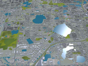 orlando city florida usa 80km 3D Модель