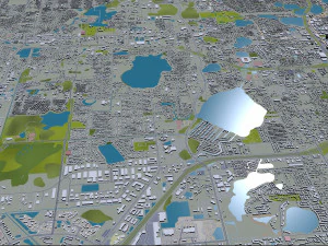 orlando city florida usa 80km 3D Model