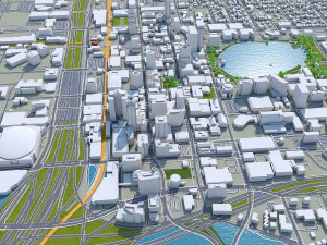 orlando city florida usa 80km 3D Model