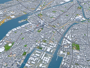 Osaka city japan 100km Modelo 3D