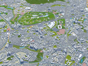 Osaka city japan 100km Modelo 3D
