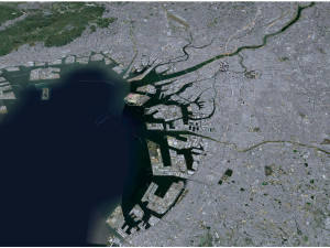 Osaka city japan 100km Modelo 3D