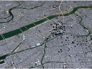 Osaka city japan 100km Modelo 3D