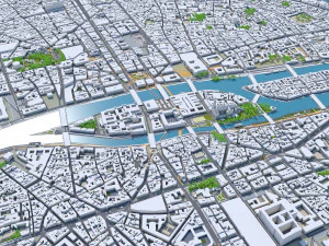 पेरिस शहर फ़्रांस 3D मॉडल