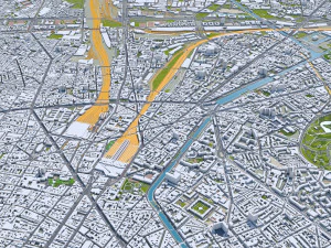 पेरिस शहर फ़्रांस 3D मॉडल