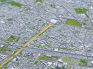 पेरिस शहर फ़्रांस 3D मॉडल